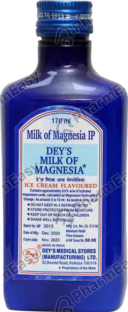 Milk Of Magnesia Ice Cream Flavour Bottle Of 170ml Oral Liquid