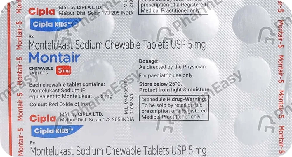 Montair 5mg Chewable Tablet