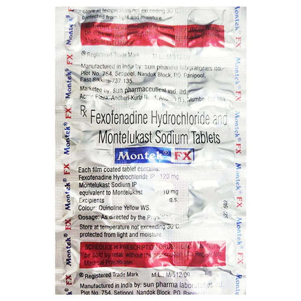 Montek Fx 10/120mg Strip Of 15 Tablets