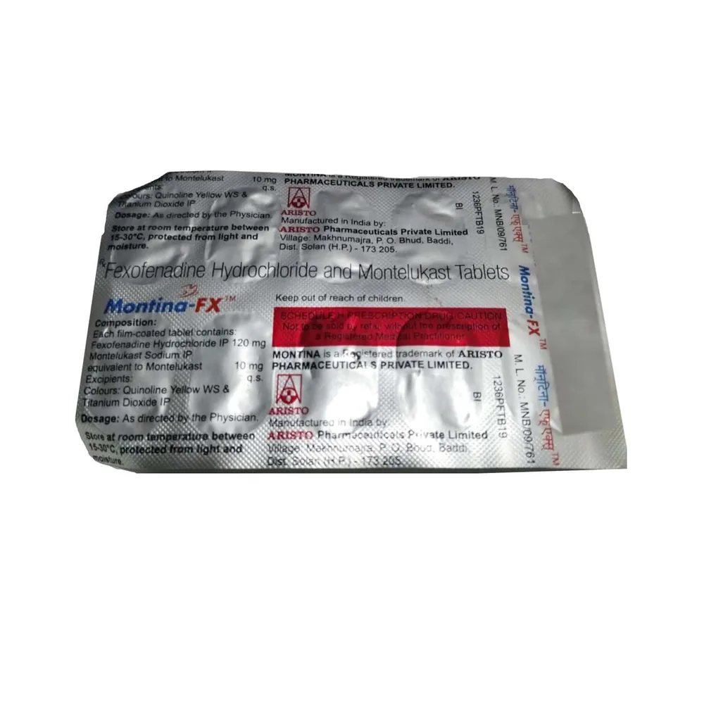 Montina Fx Strip Of 10 Tablets
