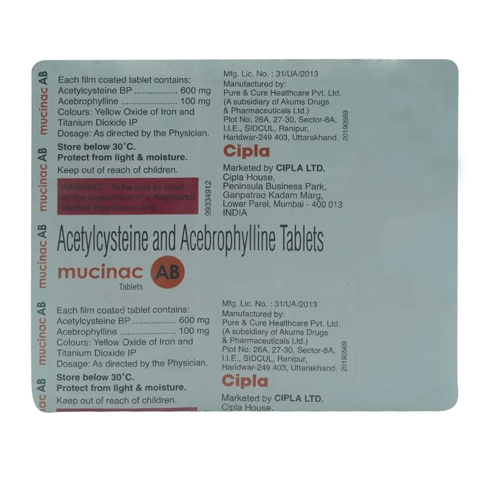 Mucinac Ab Strip Of 15 Tablets