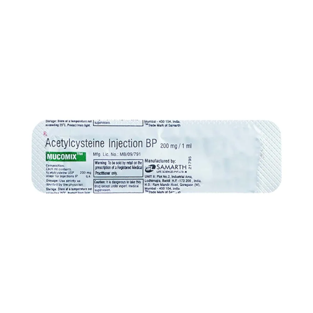 Mucomix 200mg Ampoule Of 1ml Injection