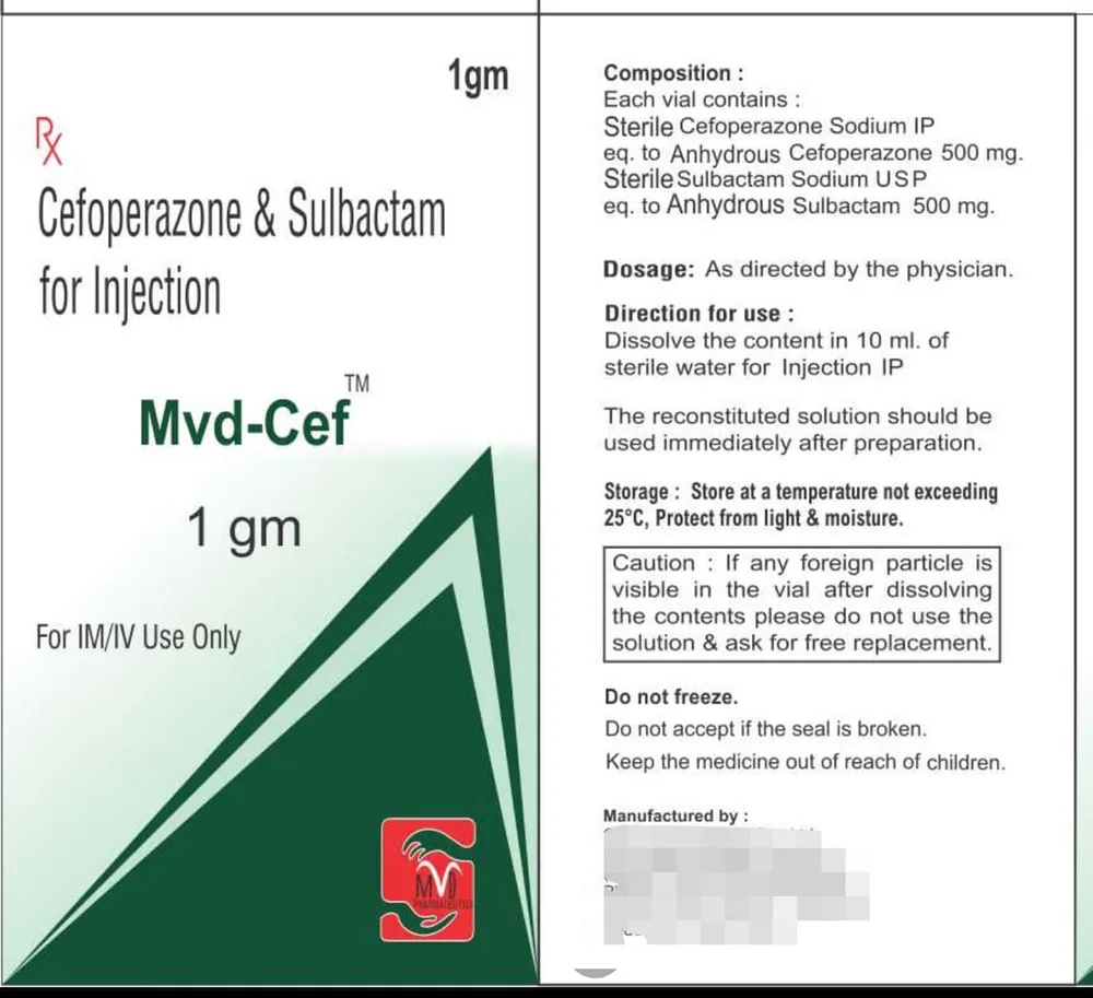 Mvd Cef 1gm Dry Vial Of 1 Injection