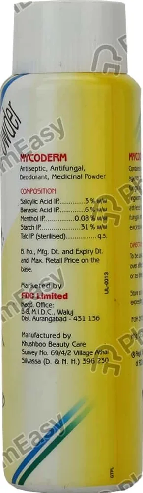 Mycoderm Bottle Of 150gm Dusting Powder
