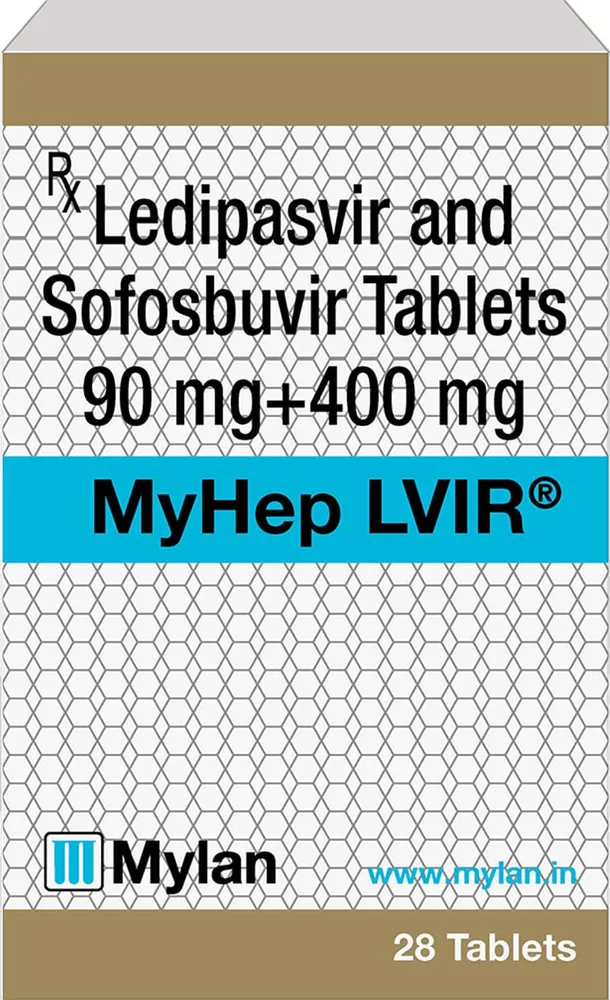 Myhep Lvir 400/90mg Bottle Of 28 Tablets
