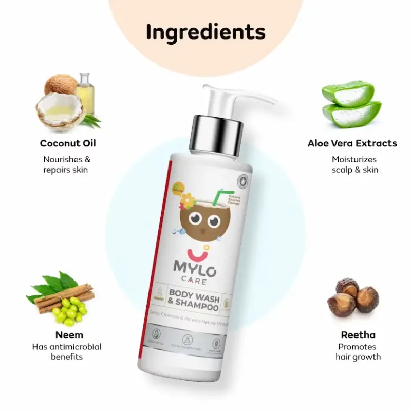 Mylo baby Body Wash and Shampoo (200ml)