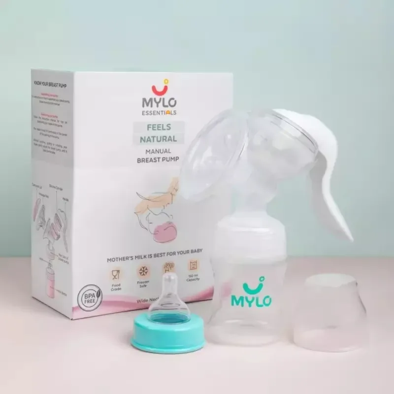 Mylo Baby Manual Breast Pump With Bottle (150 ml)