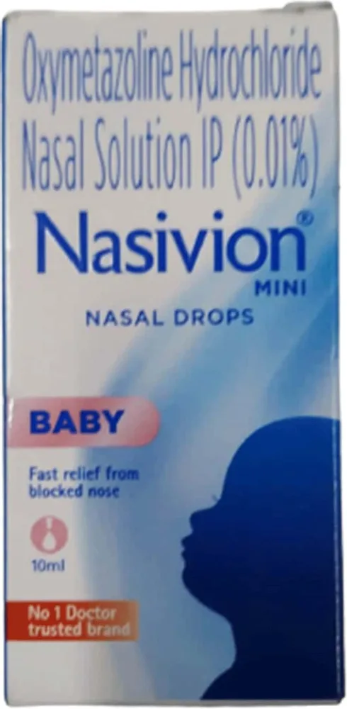 Nasivion Mini Baby Bottle Of 10ml Nasal Drops
