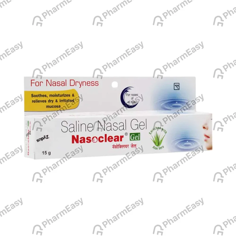 Nasoclear Aloe Vera Tube Of 15gm Saline Nasal Gel