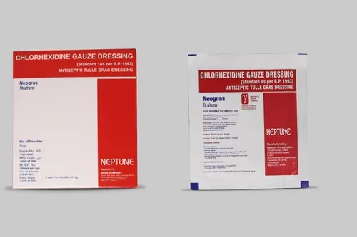Neptune Neogras Gauze Dressing 10cm x 10cm - 10 Dressings in 1 Pack