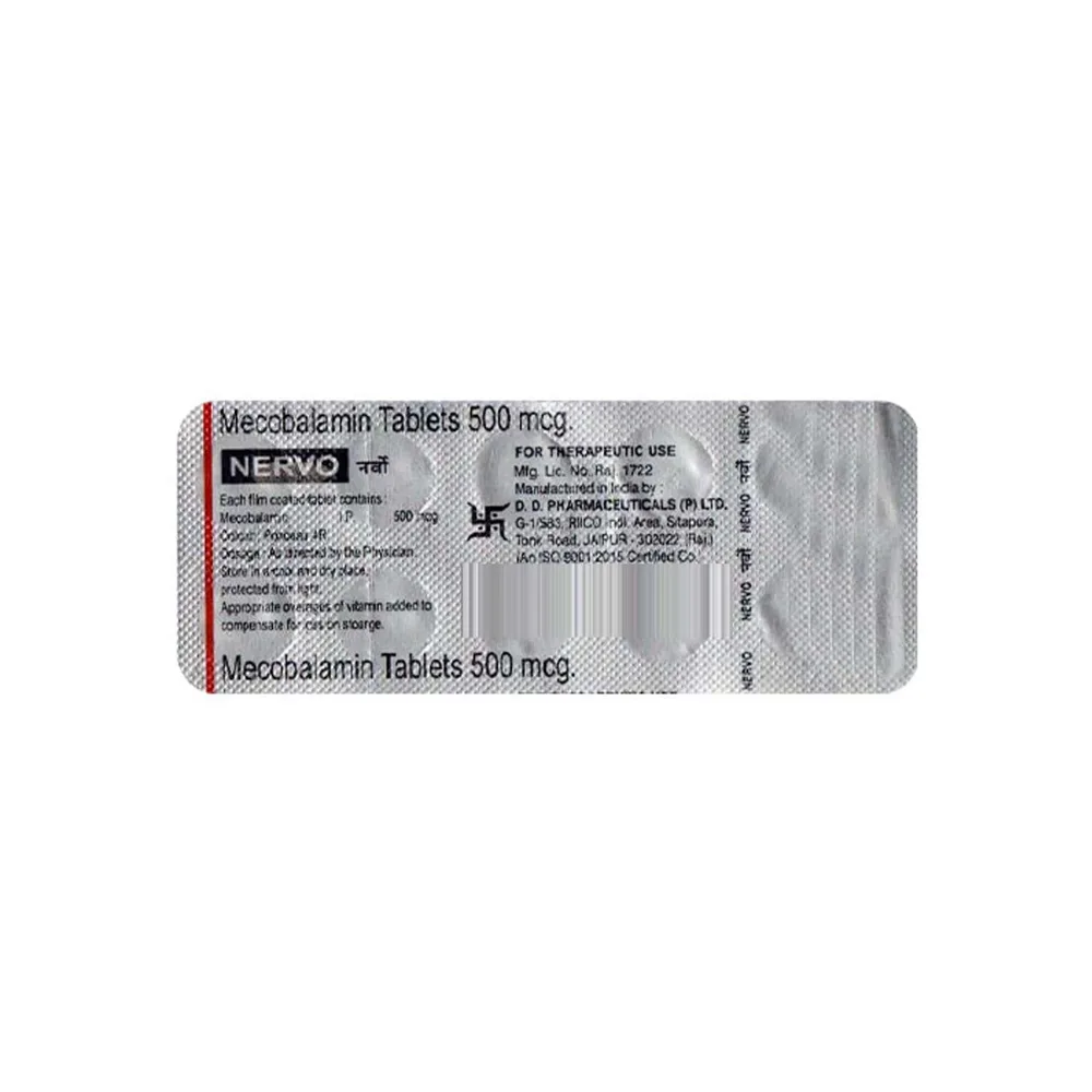 Nervo 500mcg Strip Of 10 Tablets