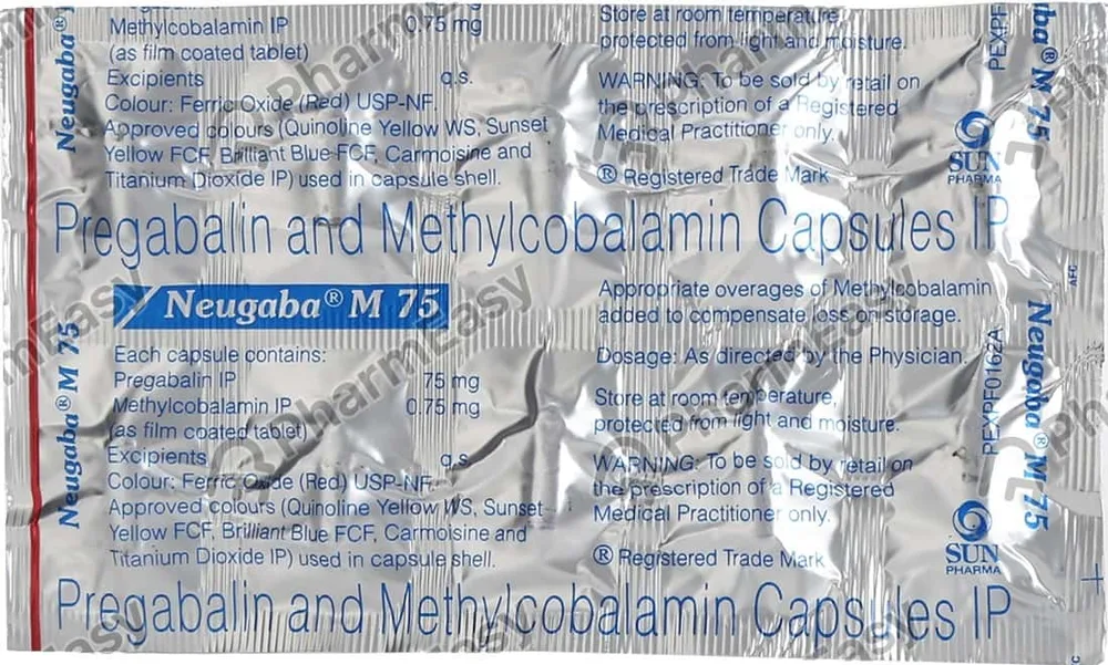 Neugaba M 75mg Strip Of 10 Capsules
