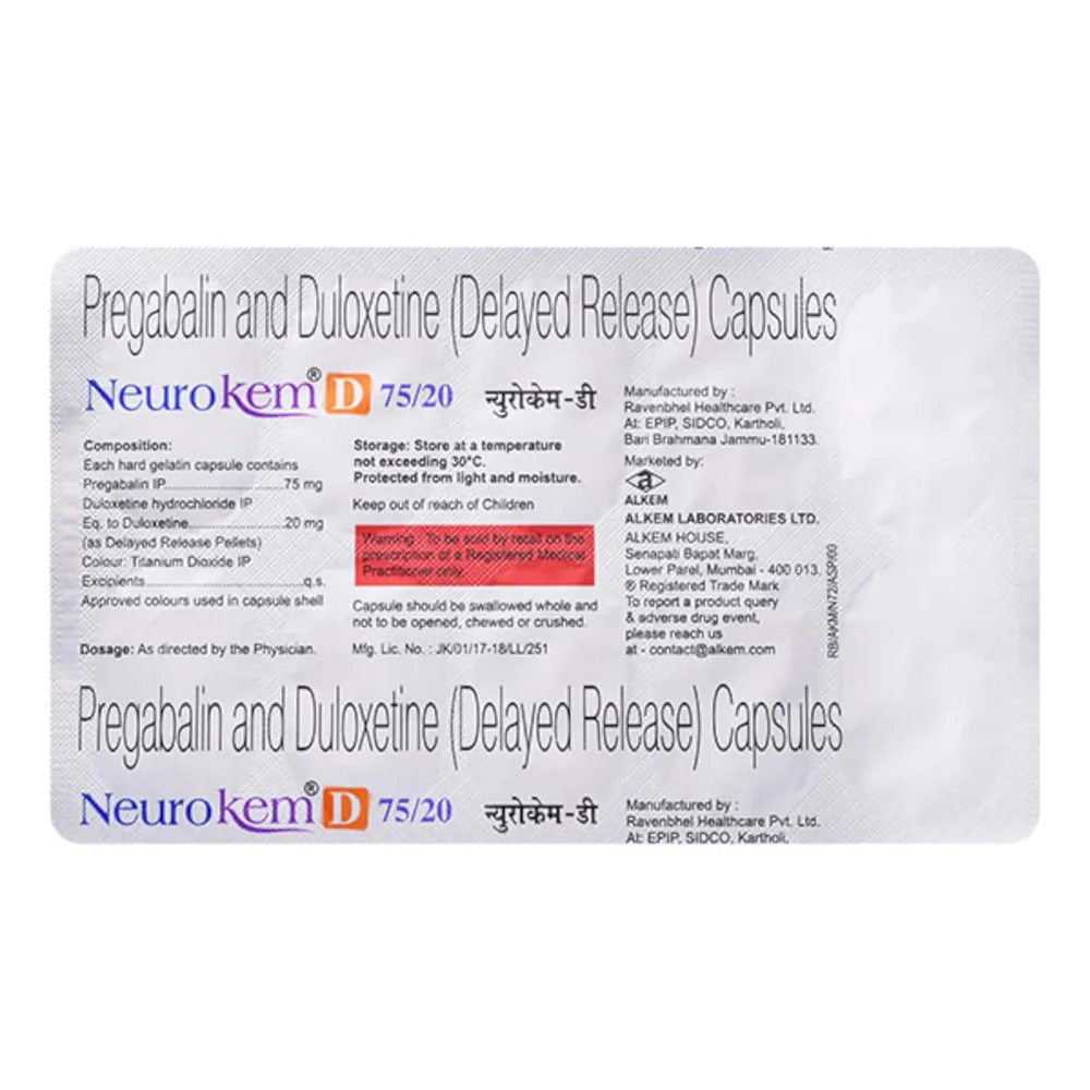Neurokem D 75/20mg Strip Of 10 Capsules
