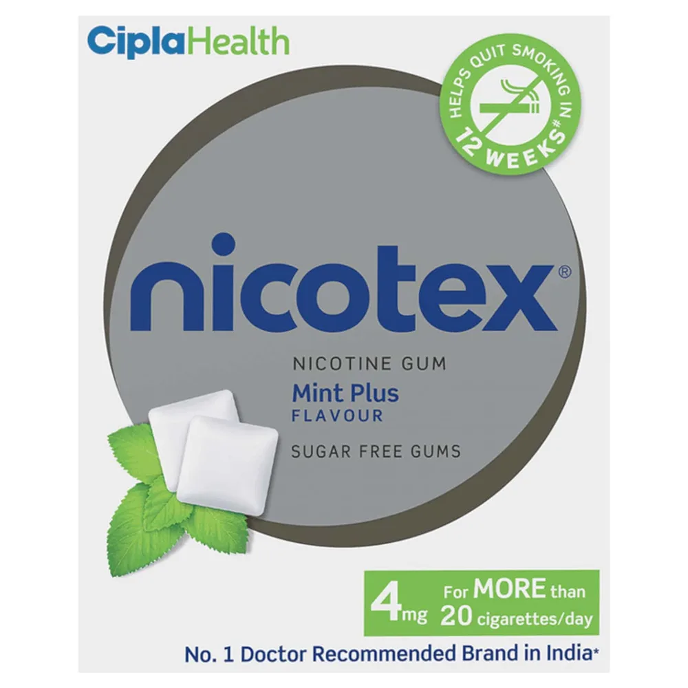Nicotex Cinnamon Sugar Free 4 Mg Chew Gum 25 No'S