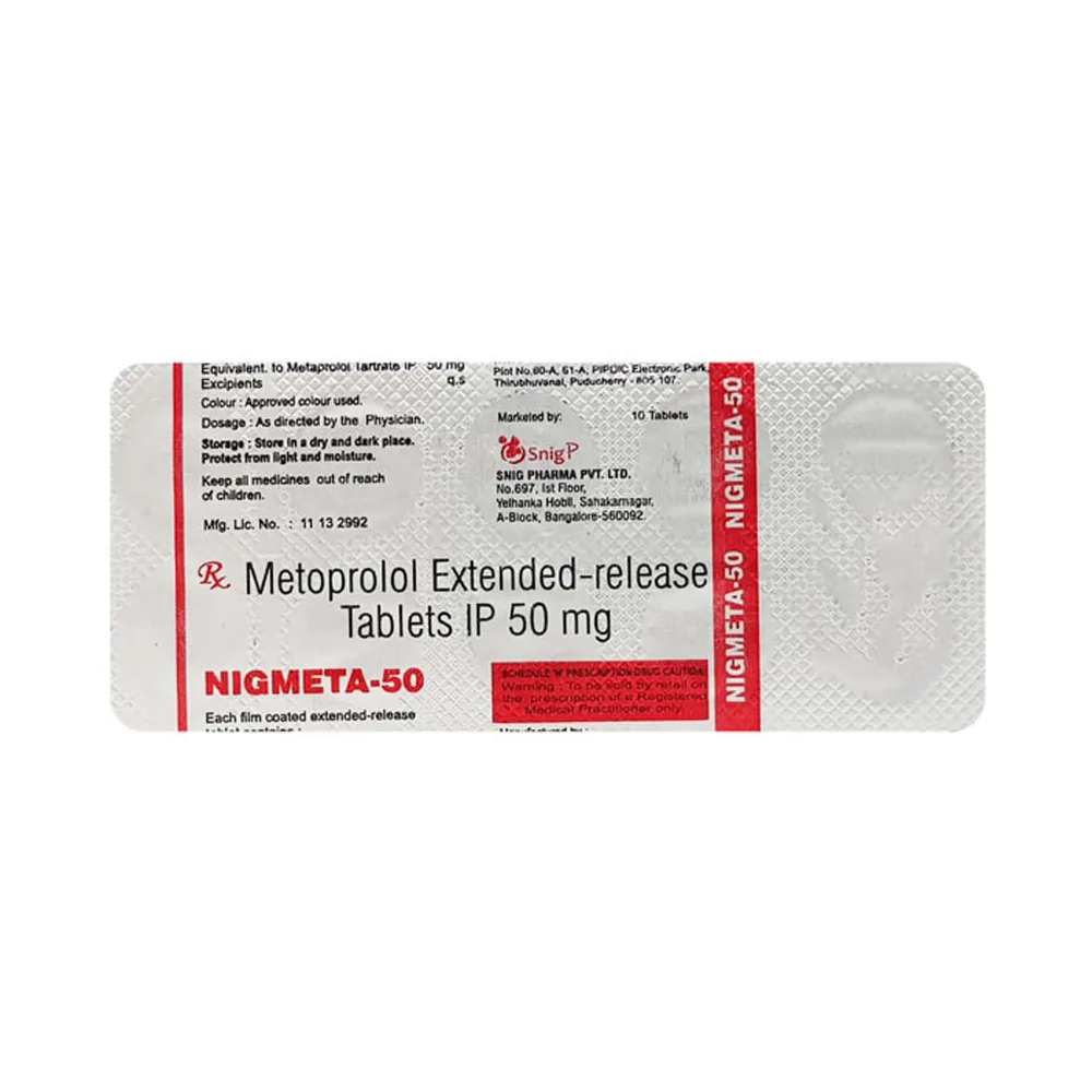 Nigmeta 50mg Strip Of 10 Tablets