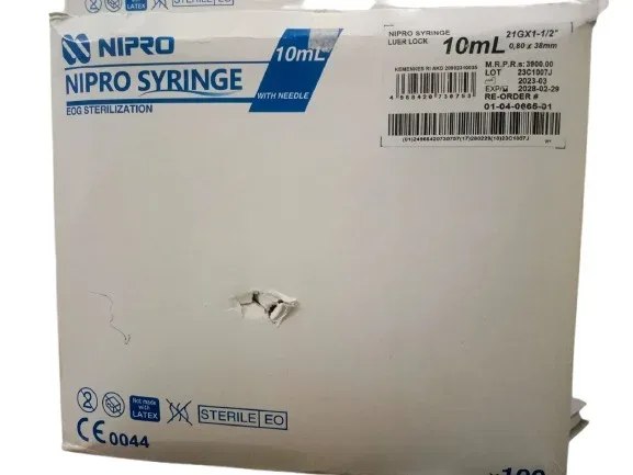 Nipro Syringe 10ml  21G*1-1/2  Luer Lock With Needle