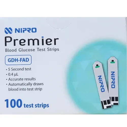 Nipro Premier Glucometer Strips - 100 Strip Pack