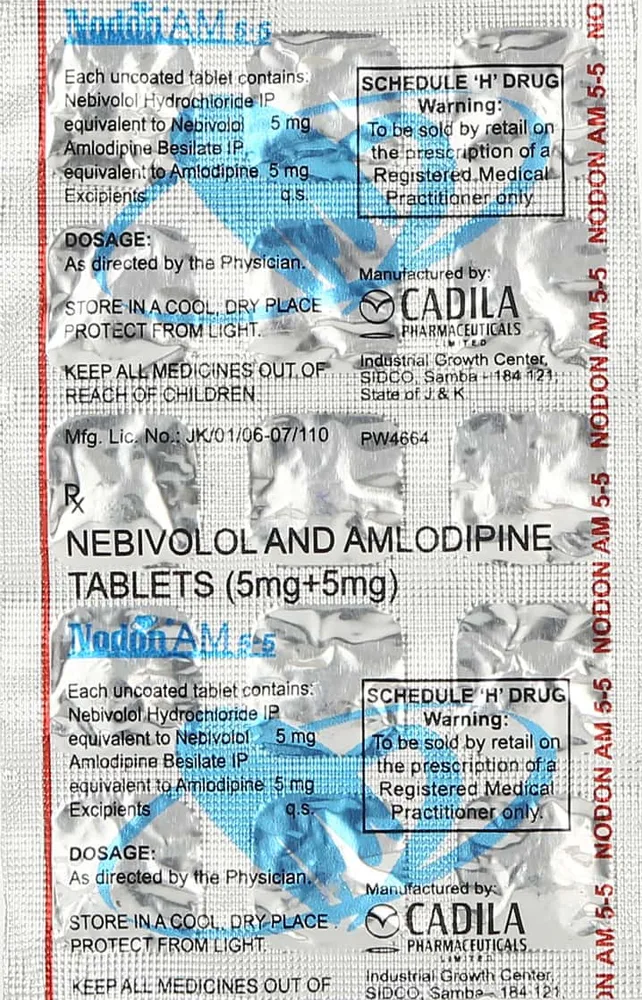 Nodon Am 5/5mg Strip Of 15 Tablets