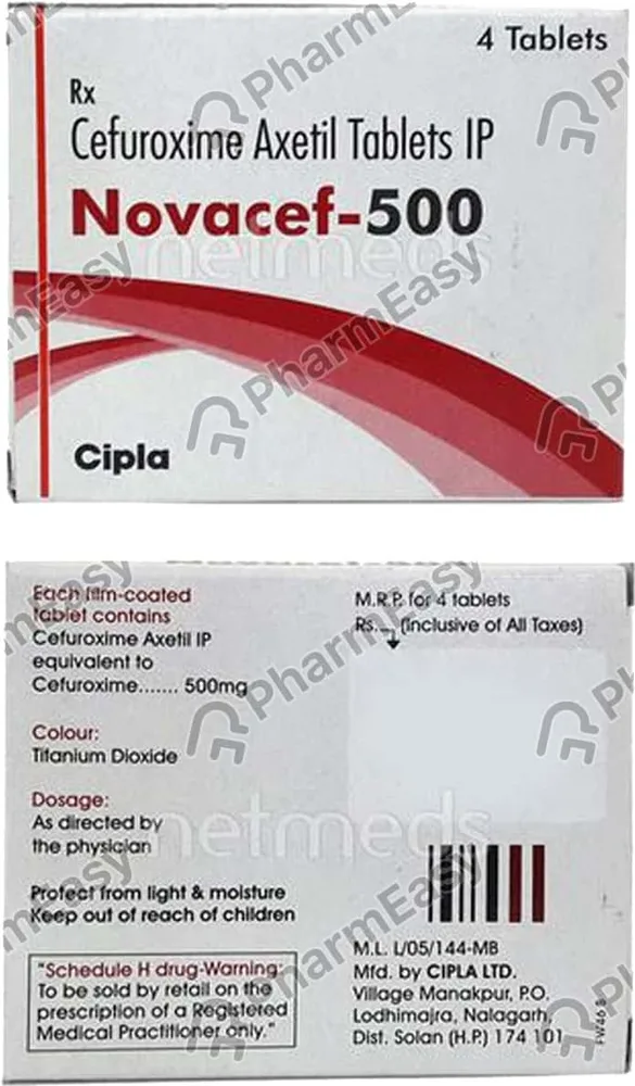 Novacef 500mg Strip Of 4 Tablets