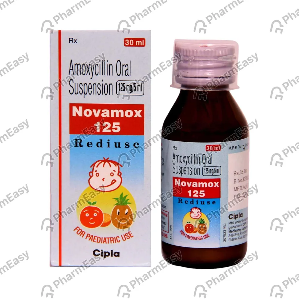 Novamox 125mg Bottle Of 30ml Dry Suspension