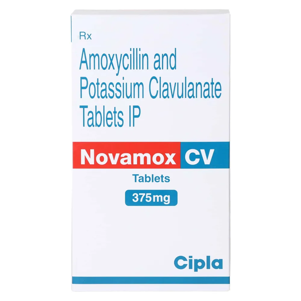 Novamox Cv 375mg Strip Of 10 Tablets