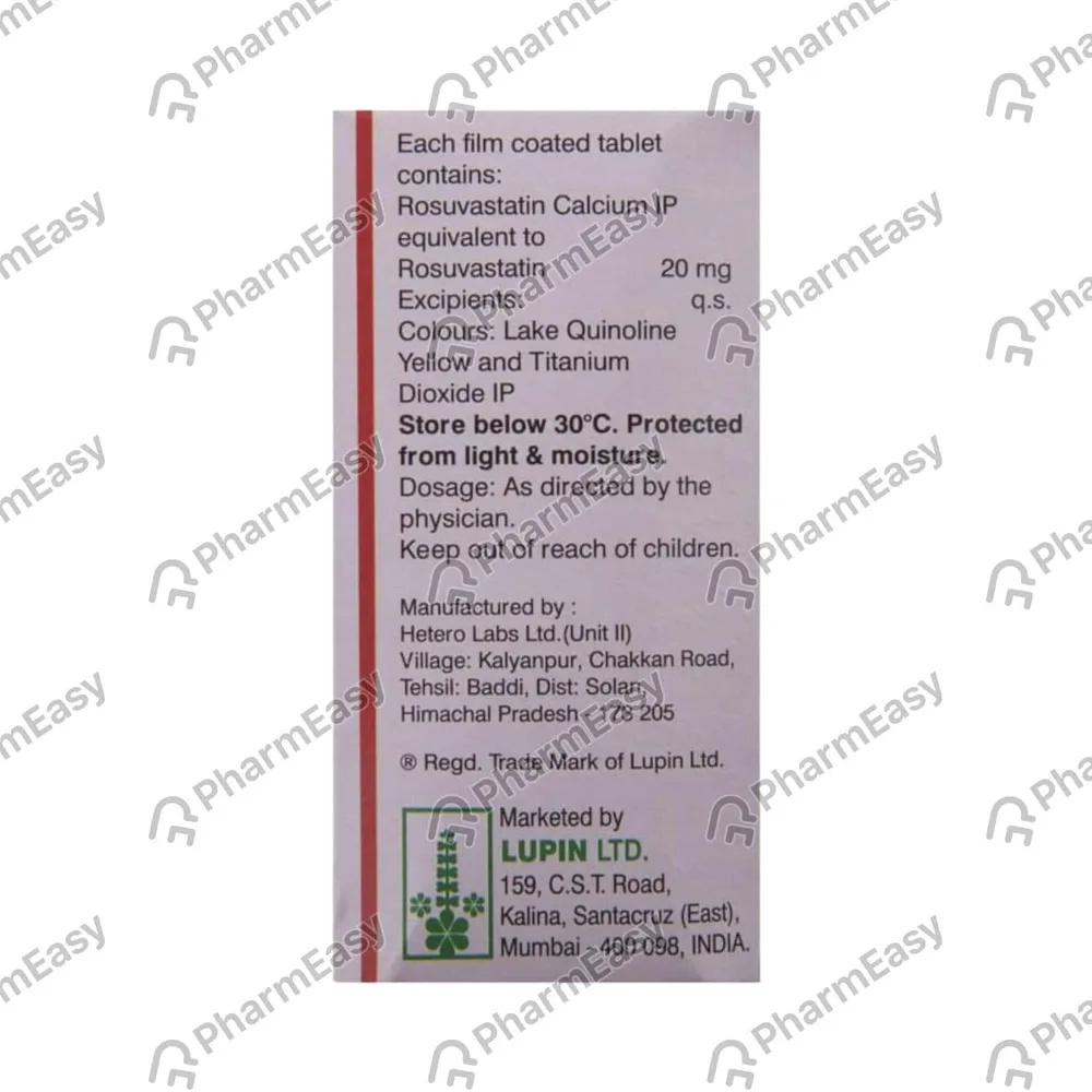Novastat 20mg Tablet