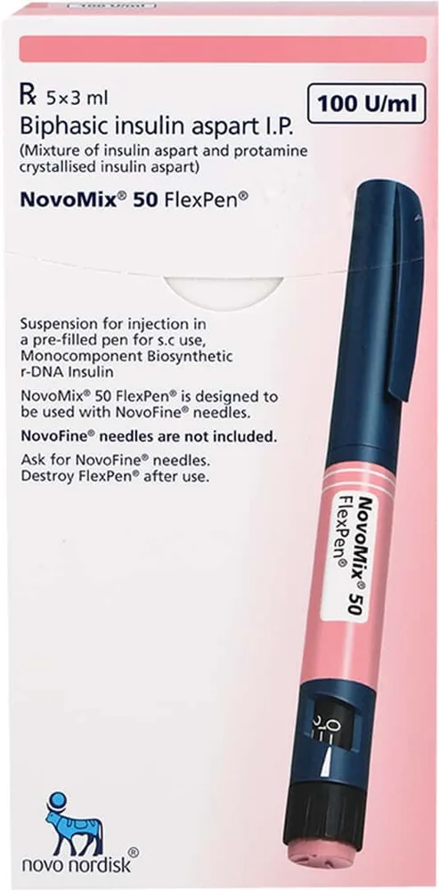 Novomix 50 Flexpen 100iu Pre Filled Pen Of 3ml Suspension For Injection