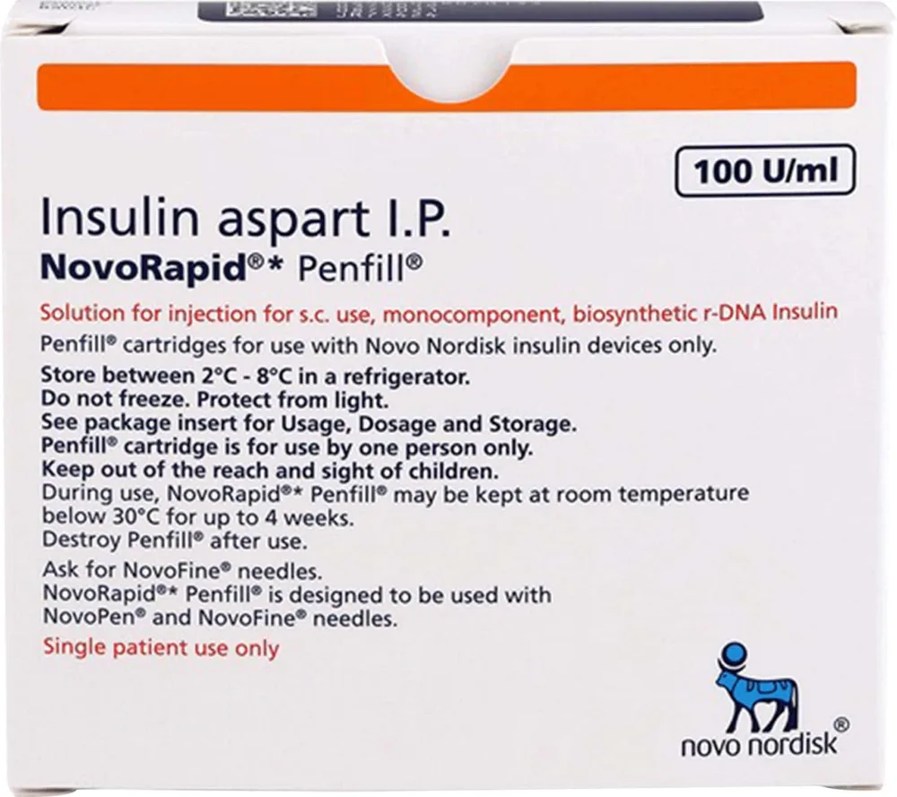 NovoRapid Penfill 3ml Solution For Injection