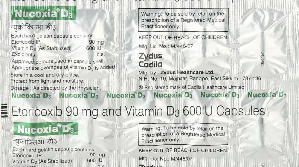 Nucoxia D3 Strip Of 10 Capsules