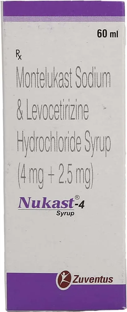 Nukast 4mg Bottle Of 60ml Syrup