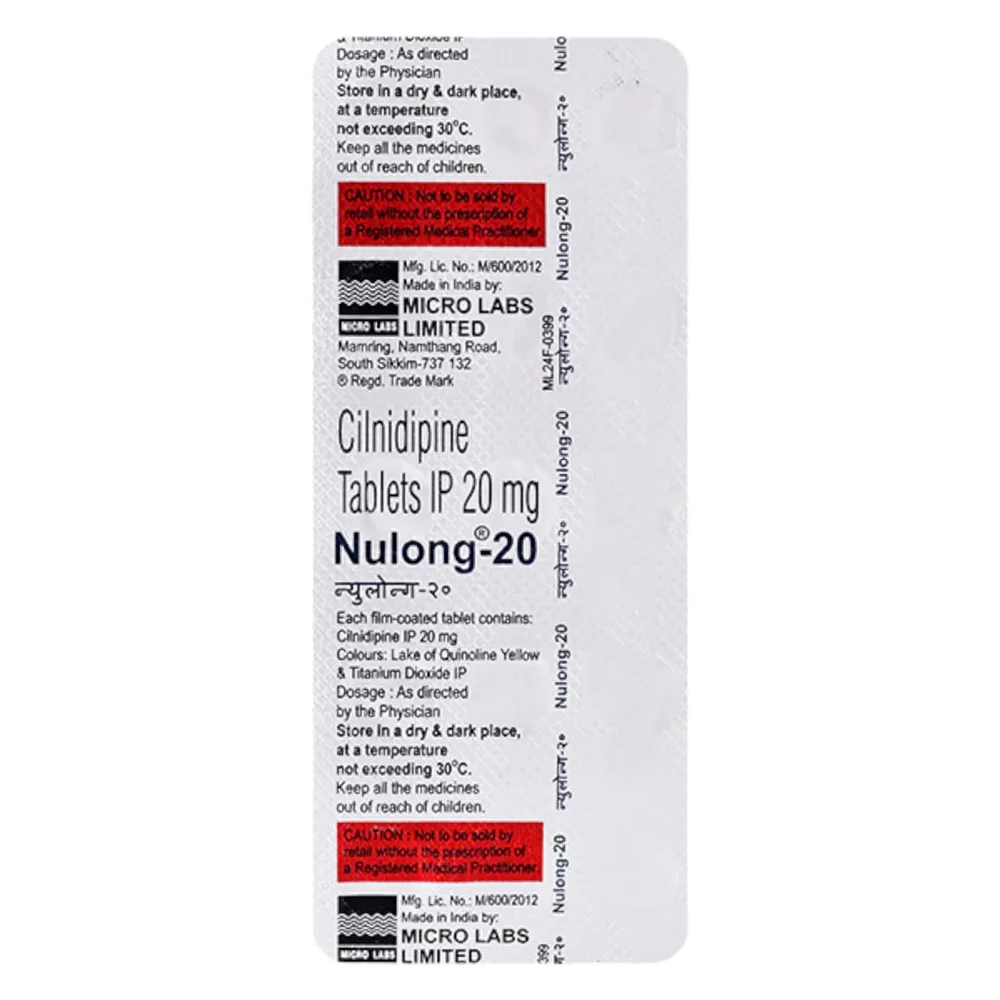 Nulong 20mg Strip Of 15 Tablets