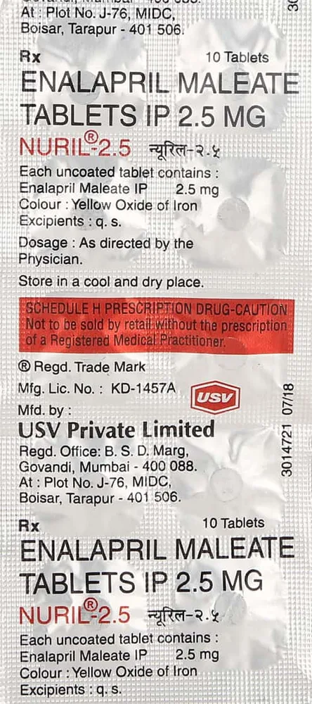 Nuril 2.5mg Strip Of 10 Tablets