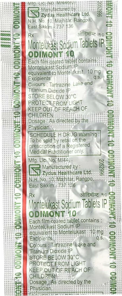 Odimont 10mg Strip Of 10 Tablets