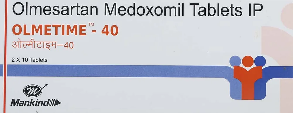 Olmetime 40mg Strip Of 10 Tablets