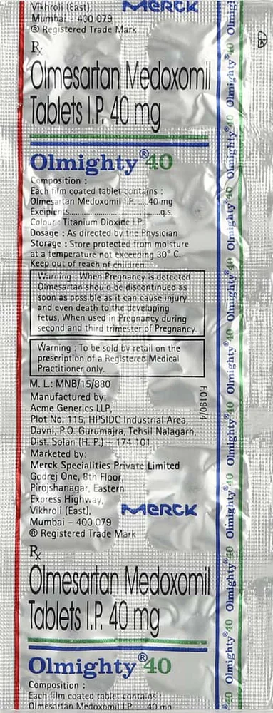 Olmighty 40mg Strip Of 10 Tablets