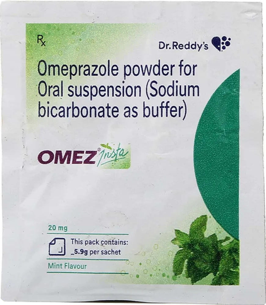 Omez Insta Oral Powder | Mint Flavour
