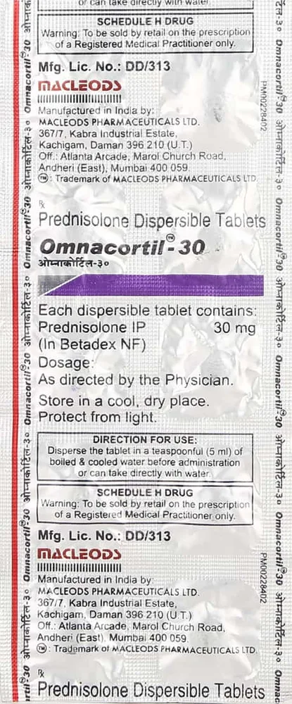 Omnacortil 30mg Strip Of 10 Tablets