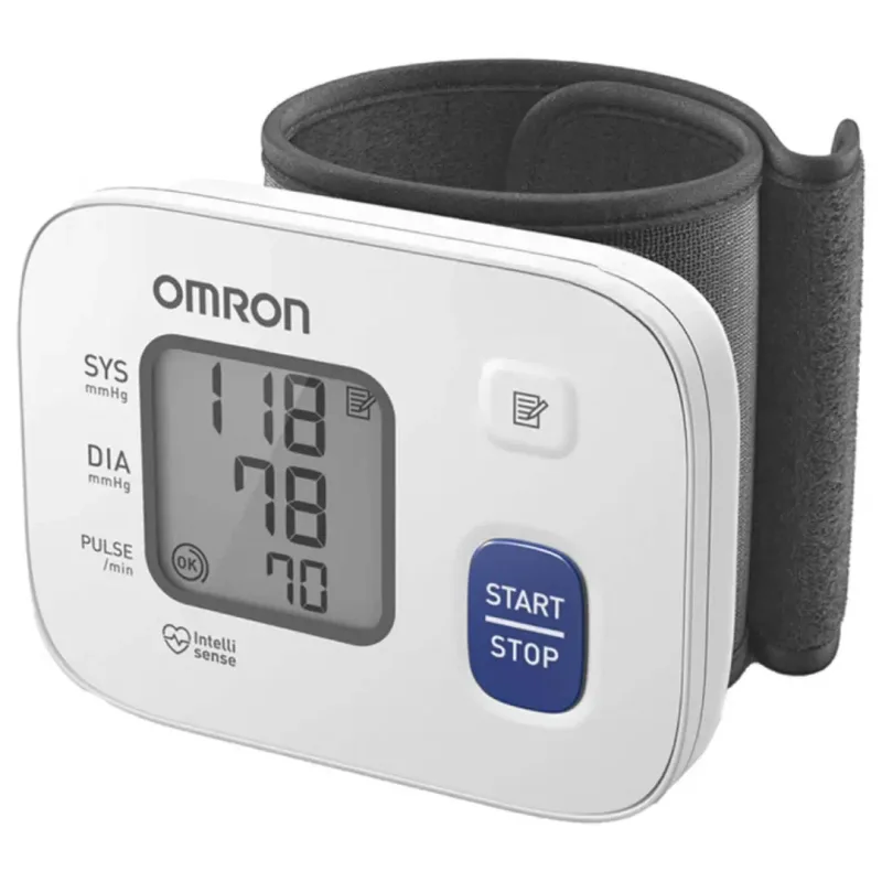 Omron HEM 6161 Fully Automatic Wrist Blood Pressure Monitor White