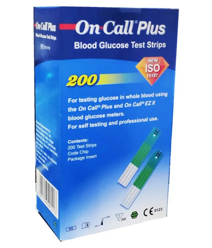 On call Plus Blood Glucose Test Strips (200 Pack)
