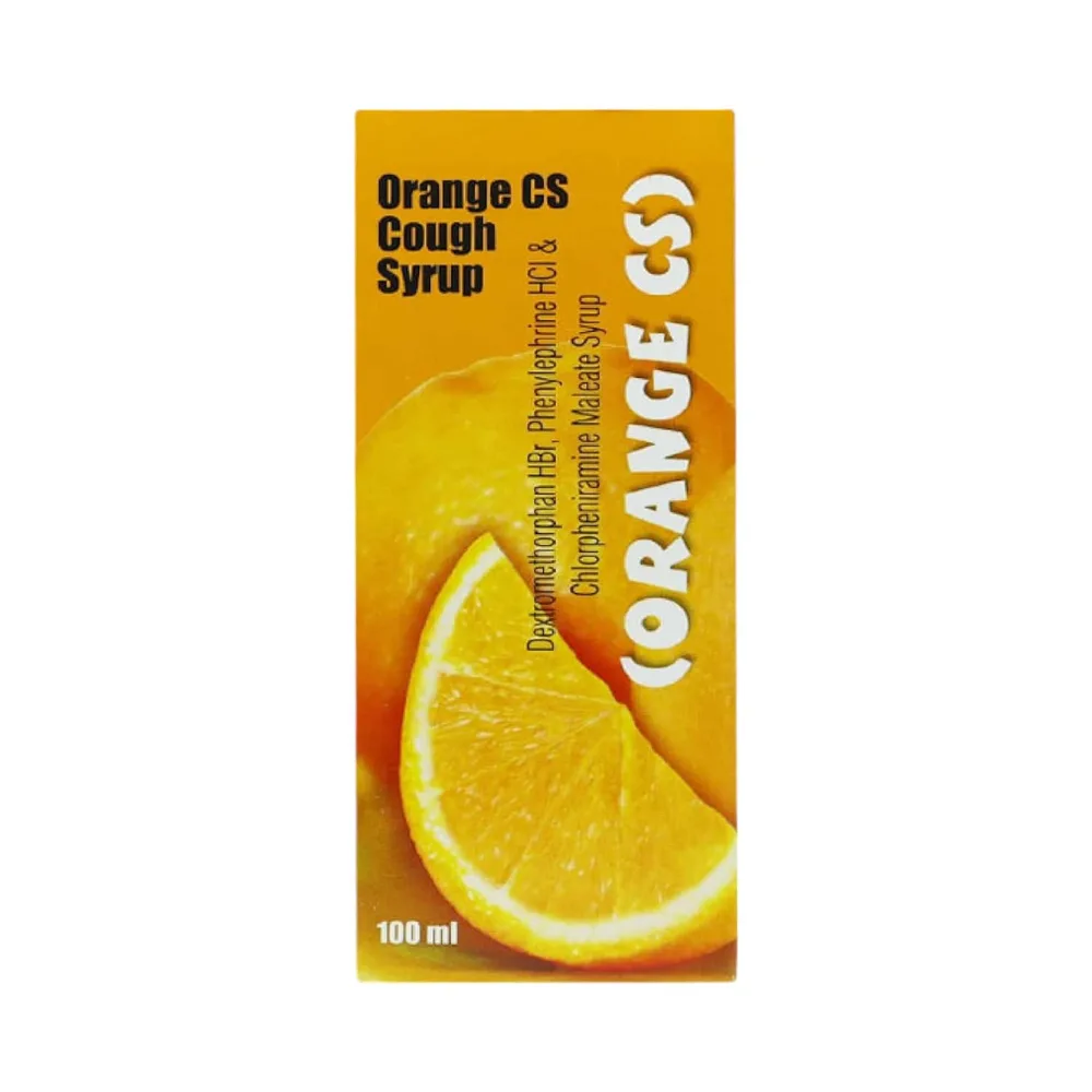 Orange Cs Bottle Of 100ml Cough Syrup