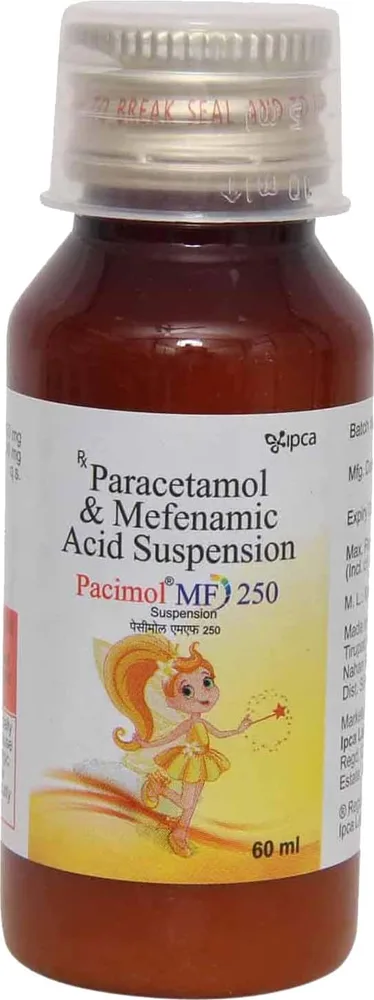 Pacimol Mf 250mg Bottle Of 60ml Suspension