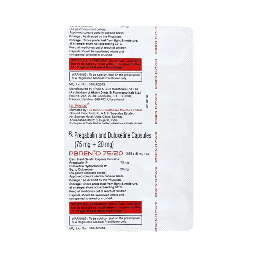 Pbren D 75/20mg Strip Of 10 Capsules