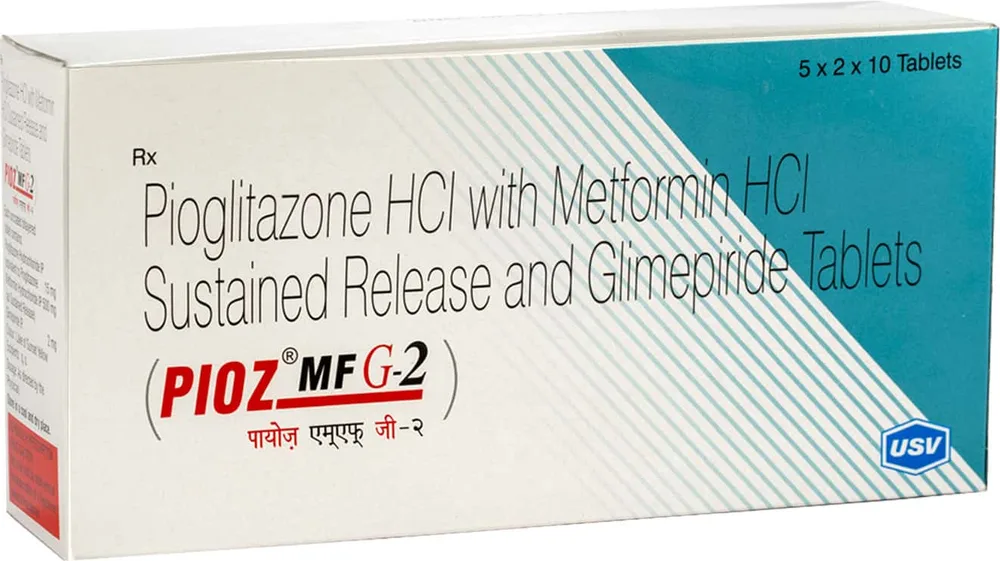 Pioz Mf G 2mg Strip Of 10 Tablets