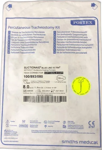 Portex Suctionaid Blue Line Ultra Percutaneous Tracheostomy kit (8.0MM)100/893/080