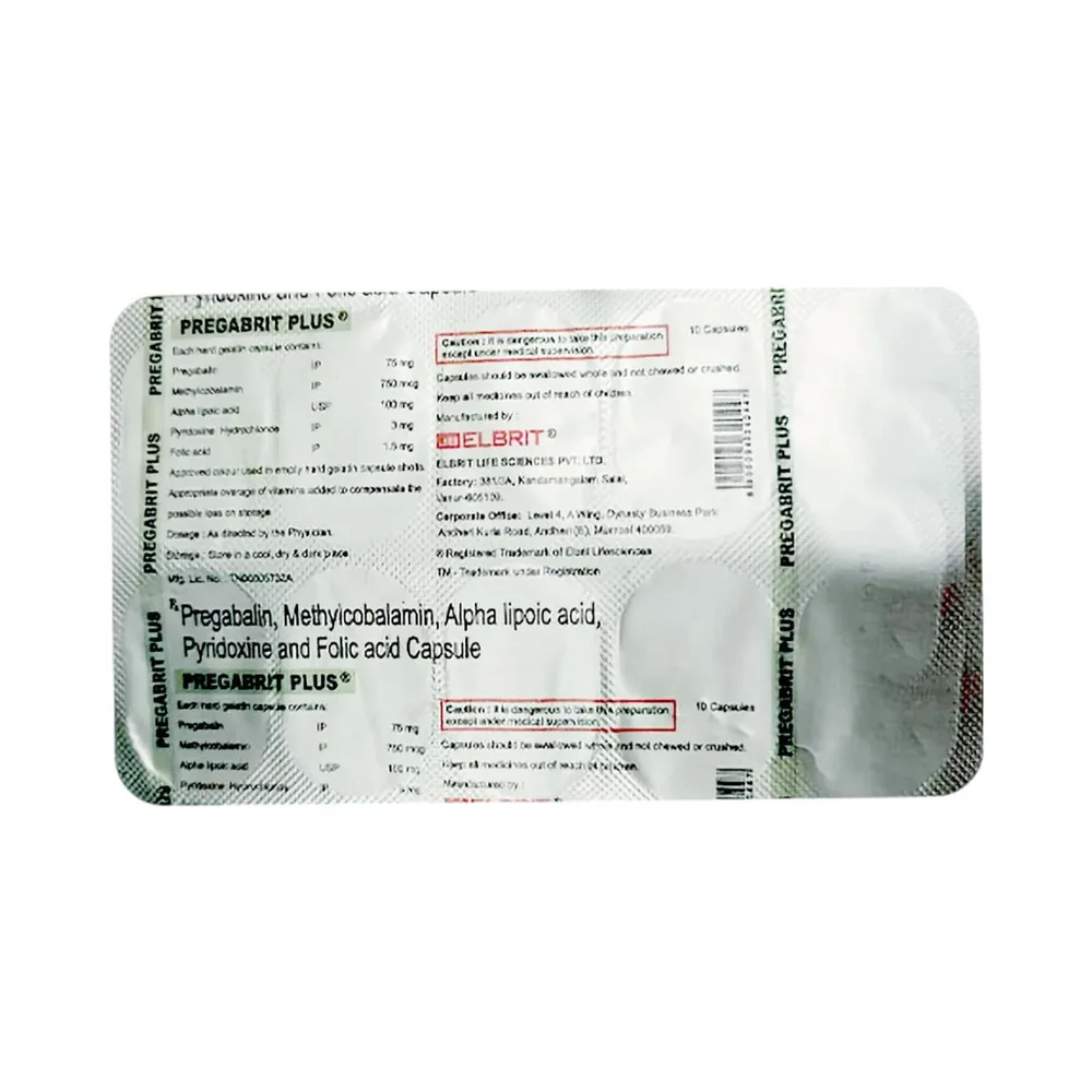Pregabrit Plus Strip Of 10 Capsules