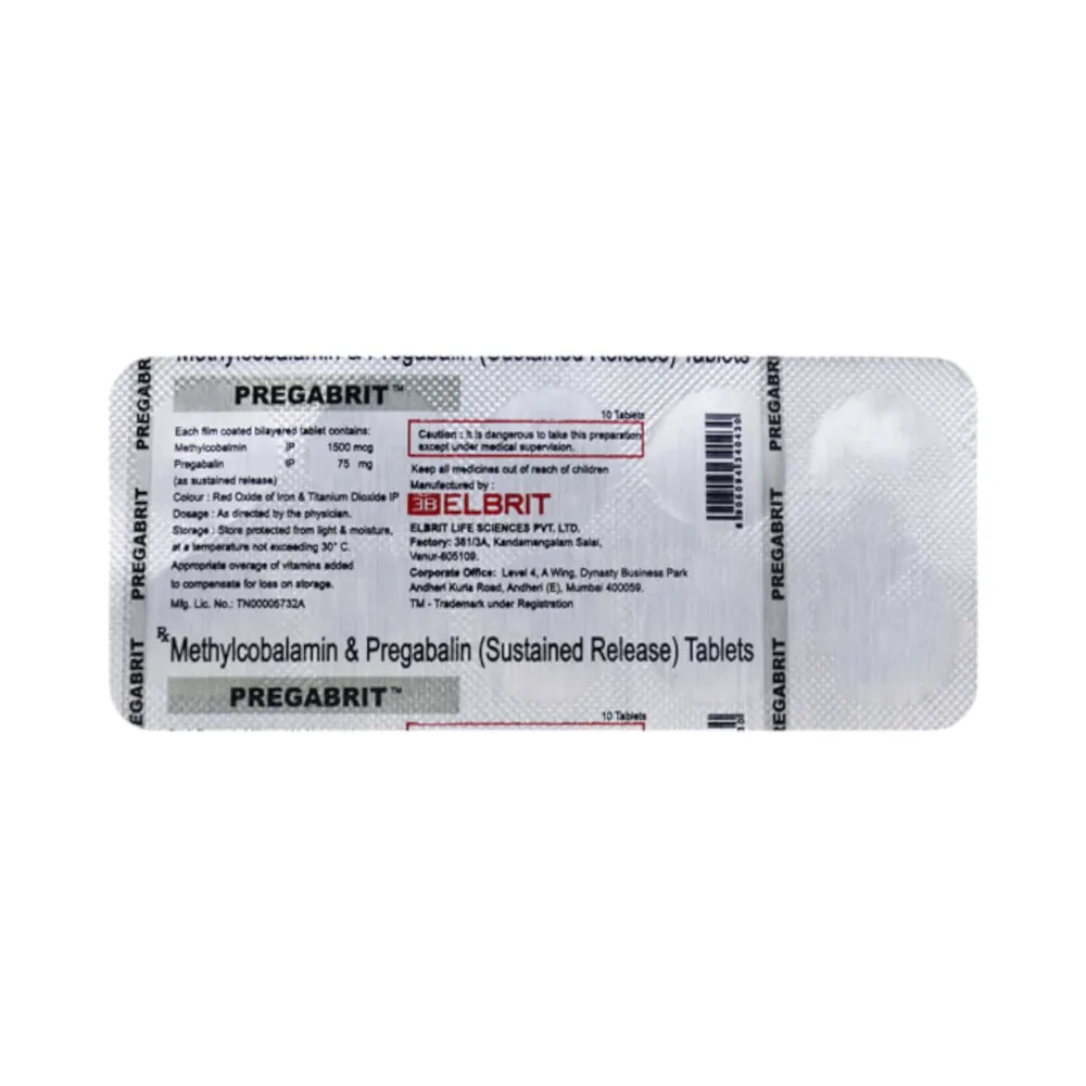 Pregabrit Strip Of 10 Tablets