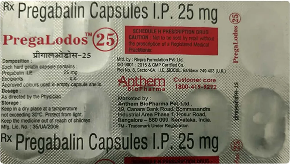 Pregalodos 25mg Strip Of 10 Capsules