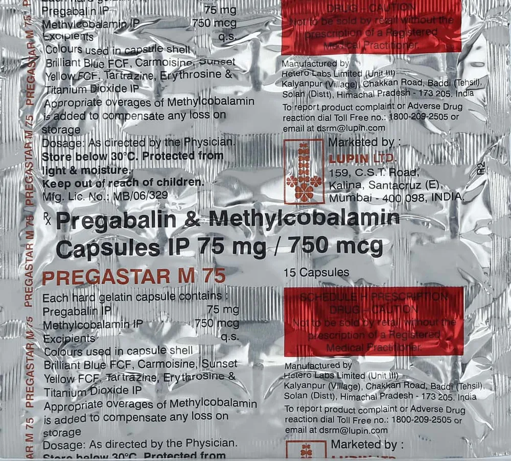 Pregastar M 75mg Strip Of 15 Capsules