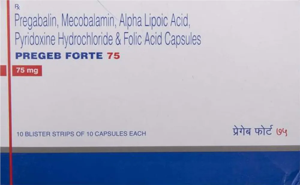 Pregeb Forte 75mg Strip Of 10 Capsules