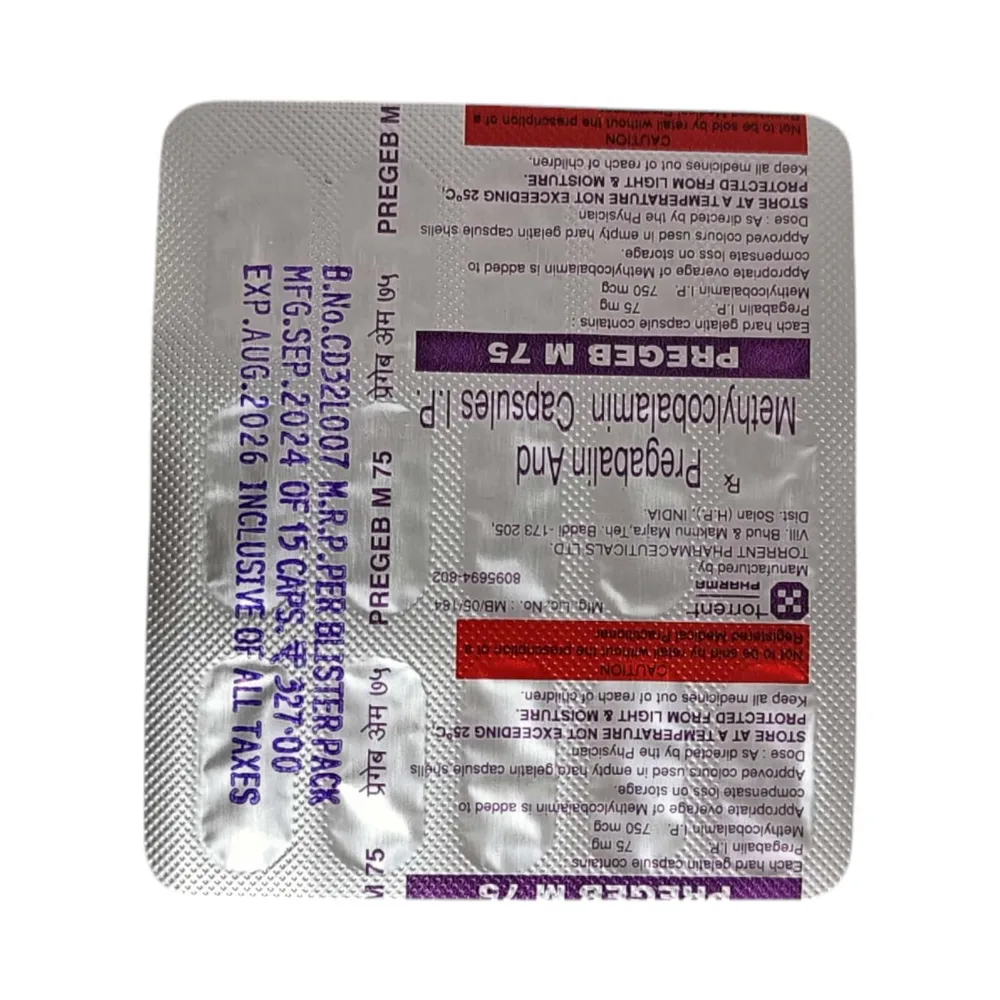 Pregeb M 75mg Strip Of 15 Capsules